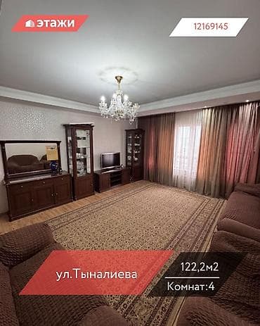Продажа квартир: 4 комнаты, 122 м², 6 этаж — 1
