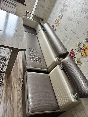 кухонный горнитура: Кухонный мягкий уголок, Другой материал, цвет - Коричневый — 3