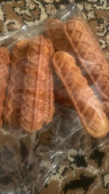 изхар салфетки: Вафельные трубочки/патиски на палочке - Домашние вафли продолговатой — 9