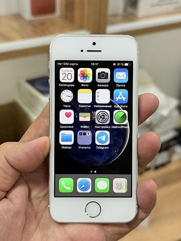 iphone 5s: IPhone 5s, Б/у, 32 ГБ, Серебристый, Защитное стекло, Чехол — 8