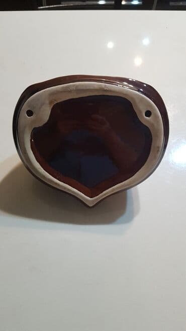 купить полку для цветов: Настенный керамический горшок. Ширина 20 см высота 18 см — 5