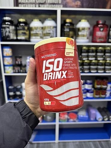 Спорт жана хобби: Изотоник Nutrend ISO DRINX, вкус грейпфрут, 420 г. - Порошковый — 1