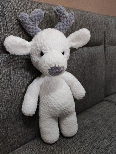 слоник крючком из плюшевой пряжи: Вязаные игрушки на заказ. Игрушка 100% ручная работа. Выполнена из — 3