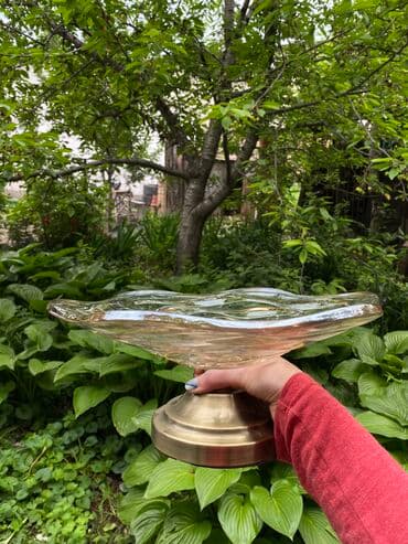 черепашка стекло: Ваза фруктовница из тонированного слегка оранжеватого стекла. Брала в — 2