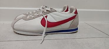 Мырзалардын бут кийими: Кроссовки Nike Cortez Classic - Цвет: белый с красным Swoosh и — 1