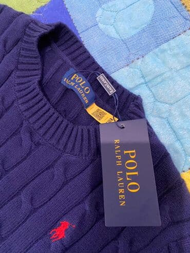 Свитерлер: Эркектердин свитери, M, Polo Ralph Lauren, Жаңы, түсү - Көк, Өзү алып кетүү — 2