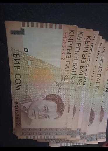 Набор банкнот Кыргызской Республики номиналом 1 сом. - Официальные