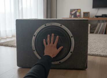 Сабвуфер Pioneer в коробе + усилитель JBL в акустическом ящике