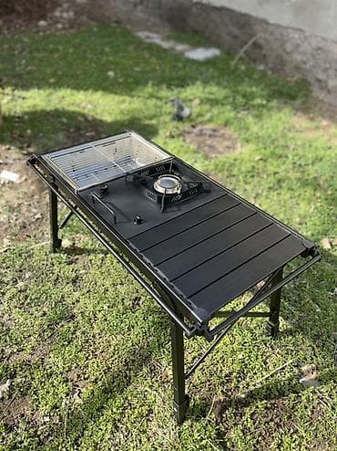 зонтик на пляж: Комплект для кемпинга: складной алюминиевый стол с интегрированной — 3