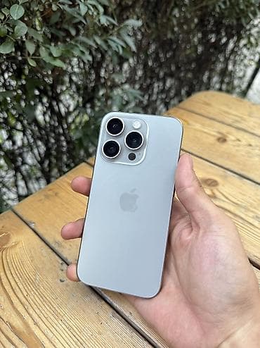 IPhone 15 Pro, Б/у, 128 ГБ, Natural Titanium, 90 % at lalafo.kg IPhone 15 Pro, Б/у, 128 ГБ, Natural Titanium, 90 %