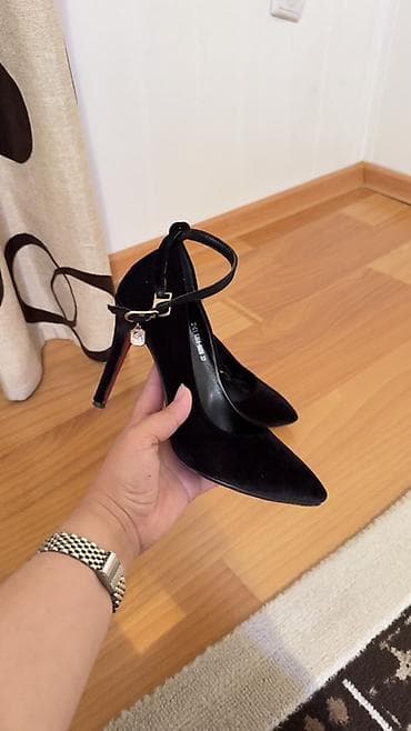 черный каблук: Туфли-лодочки на каблуке - Цвет: черный - Материал верха — 1