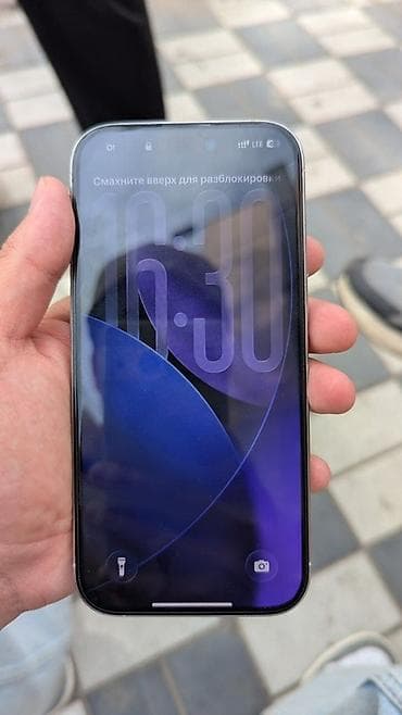 ipone 16: IPhone 16 Pro, Б/у, 256 ГБ, Серебристый, Зарядное устройство, Защитное стекло, Кабель, 90 % — 6