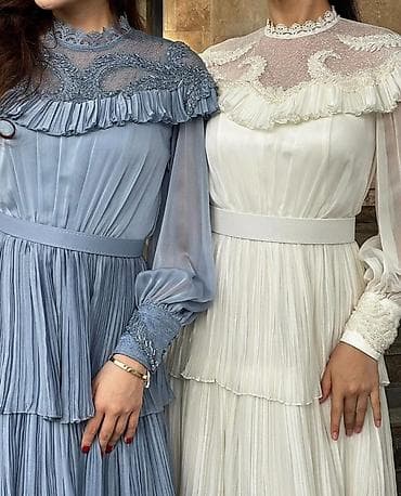 dolce milk: Платье миди с многослойными плиссированными ярусами и полупрозрачным — 1