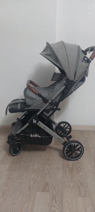 kidilo коляска прогулочная: Коляска, цвет - Серебристый, Новый — 5