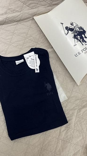 Пальто: Мужская футболка, L, Us Polo Assn, Новый, цвет - Синий, Самовывоз, Платная доставка — 2