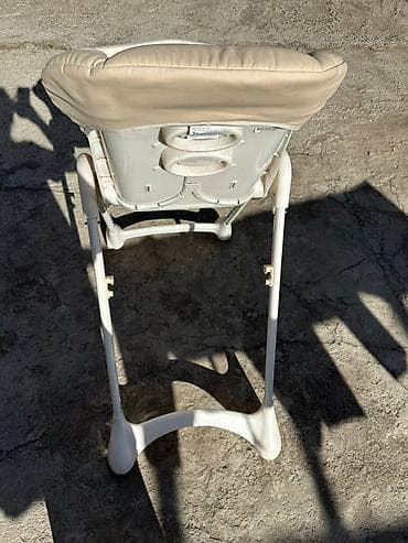 teddy bear: Детский стульчик для кормления бежевый - Просторное сиденье с мягким — 3
