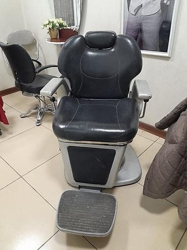 кресло для парехмахера: Барберское/парикмахерское кресло с гидравлическим подъемом - Широкое — 1