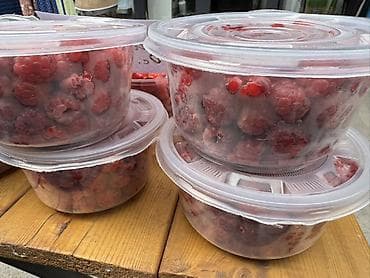 вакуумные мешки: Свежая местная малина, цельные ягоды. 250с / кг. - Ручной сбор с — 2