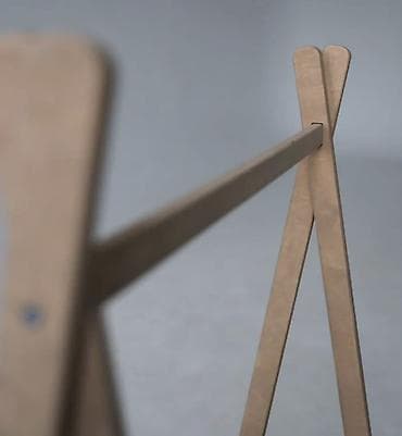 вешилка: Напольная вешалка-стойка из дерева с полкой идеально подходит детским — 3