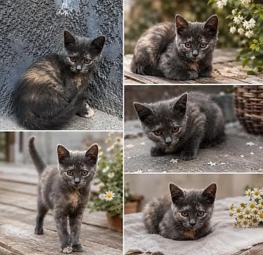 Үй жаныбарлары: Ищет дом очаровательная малышка! 🩶🐾 Девочке 4 месяца. Очень нежная — 3