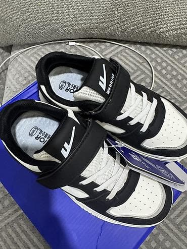 dunk low: Кроссовки детские Warrior WZ(CL)-1129 - Цвет: черно-белые - Верх — 1