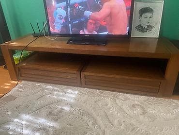 тумблеры: Тумба и подставка для телевизора, Б/у, Напольная, Дерево, цвет - Коричневый — 3