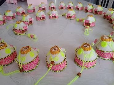 этно люстры: Миниатюрные декоративные юрты-брелоки/подвески ручной работы. - — 1