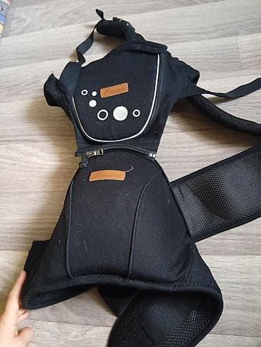 хипсит imama: Эргономичный рюкзак‑кенгуру (переноска) для детей a!mama, черный — 1