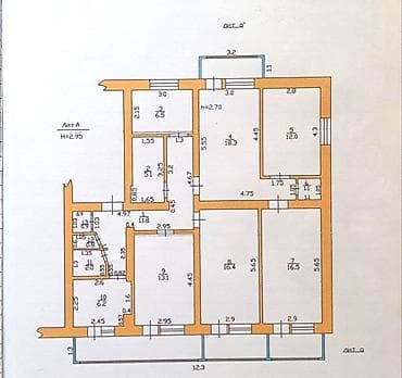 цена квартиры в оше: 5 и более комнат, 110 м², Индивидуалка, 5 этаж, Старый ремонт — 2