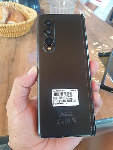 iphone pro max: Samsung Galaxy Z Fold 3, Б/у, 512 ГБ, цвет - Черный, 2 SIM, eSIM — 5