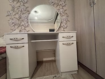 столешницы: Туалетный столик, С зеркалом, цвет - Белый, ЛДСП — 2