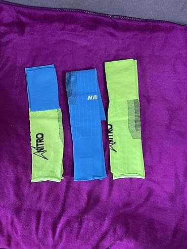 национальный костюм для детей: Обрезанные новые гетры футбольные FC Abdysh Ata (комплект из 3 пар) — 1