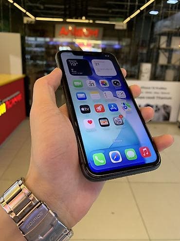 13 iphone pro max: IPhone 11, Б/у, 64 ГБ, Черный, Защитное стекло, 91 % — 1