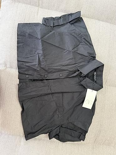 Рубашки: Мужская рубашка, M, Zara, Новый, цвет - Черный — 1