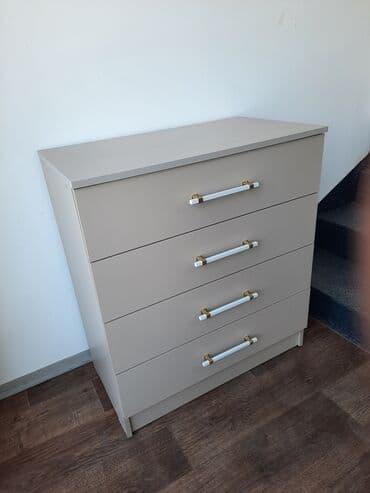 комод для ванны: Комод для одежды, Новый, Без зеркала, ЛДСП, цвет - Белый, Бесплатная доставка — 2