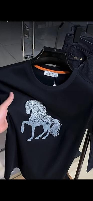 футболка фирменная: Мужская футболка, 3XL, Armani, Новый, цвет - Черный, Платная доставка — 4