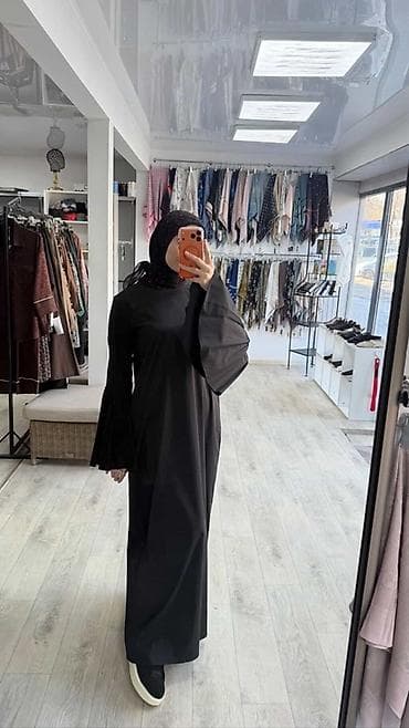 абая накидка купить: Повседневное платье, Длинная модель, Прямое, L, XL — 1