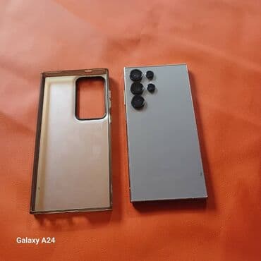 Samsung Galaxy S24 Ultra, Б/у, 256 ГБ, цвет - Серебристый, 2 SIM