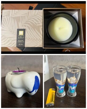 СВЕЧИ РАЗНЫЕ! ЛИСтАЙТЕ. Свечи гелевые с ракушками 200 сом пара