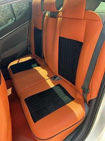 sonata orange: Чехлы Экокожа, С подушкой, цвет - Оранжевый, Hyundai, Новый, Самовывоз — 2