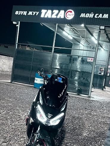 Скутеры: Скутер Storm (черный) с яркой передней LED-оптикой и высоким — 2