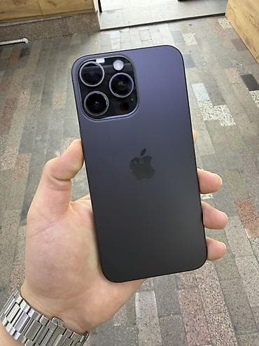 iphone es: IPhone 15 Pro Max, Б/у, 256 ГБ, Black Titanium, Коробка, 80 % — 1
