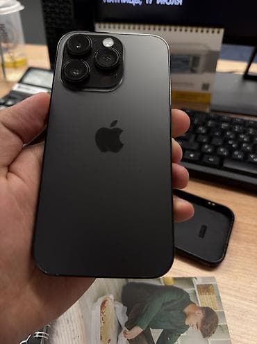 iphone 3: IPhone 14 Pro, Б/у, 128 ГБ, Space Gray, Защитное стекло, Чехол, Коробка — 1