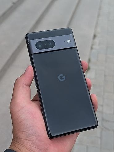 pixel xl: Google Pixel 7, Б/у, 128 ГБ, цвет - Черный, 1 SIM, eSIM — 2