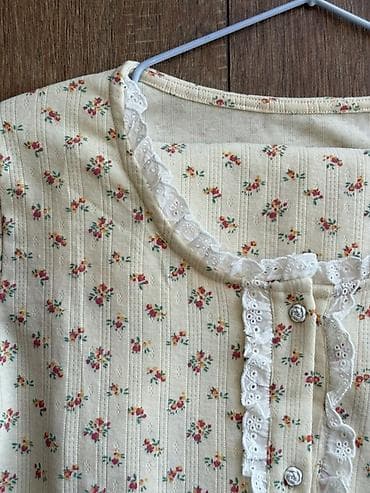 Домашние костюмы: Домашний комплект из мягкого трикотажа: кофта на пуговицах и брюки - — 7