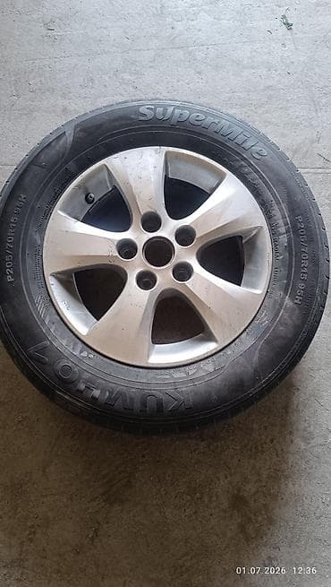 Шины и диски: Литой диск R15 с летней шиной Kumho SuperMile P205/70R15 95H — 1
