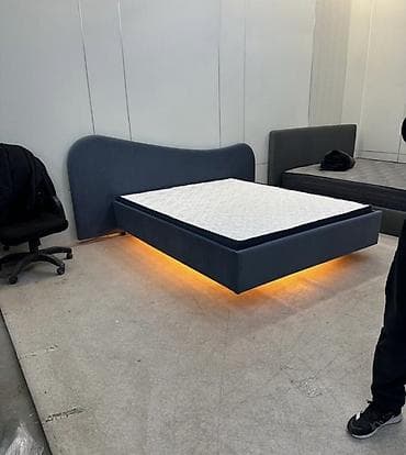 study lamp: Двуспальная кровать, С мягким изголовьем, длина - 200 см — 3