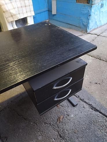 стол рабочий компьютерный: Офисный стол, Новый, Нерегулируемый, цвет - Черный, Прямоугольный, ЛДСП, Самовывоз — 3