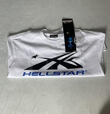 кийилген кийимдер: Футболка Hellstar, белая - Бренд: Hellstar - Дизайн: спереди крупный — 7