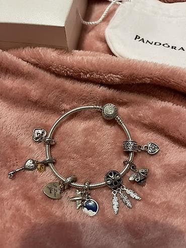 Жеке буюмдар: Браслет Pandora с шармами - Оригинальный серебряный браслет-основа — 1